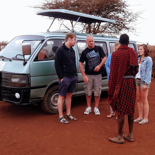 Visits Masai Village